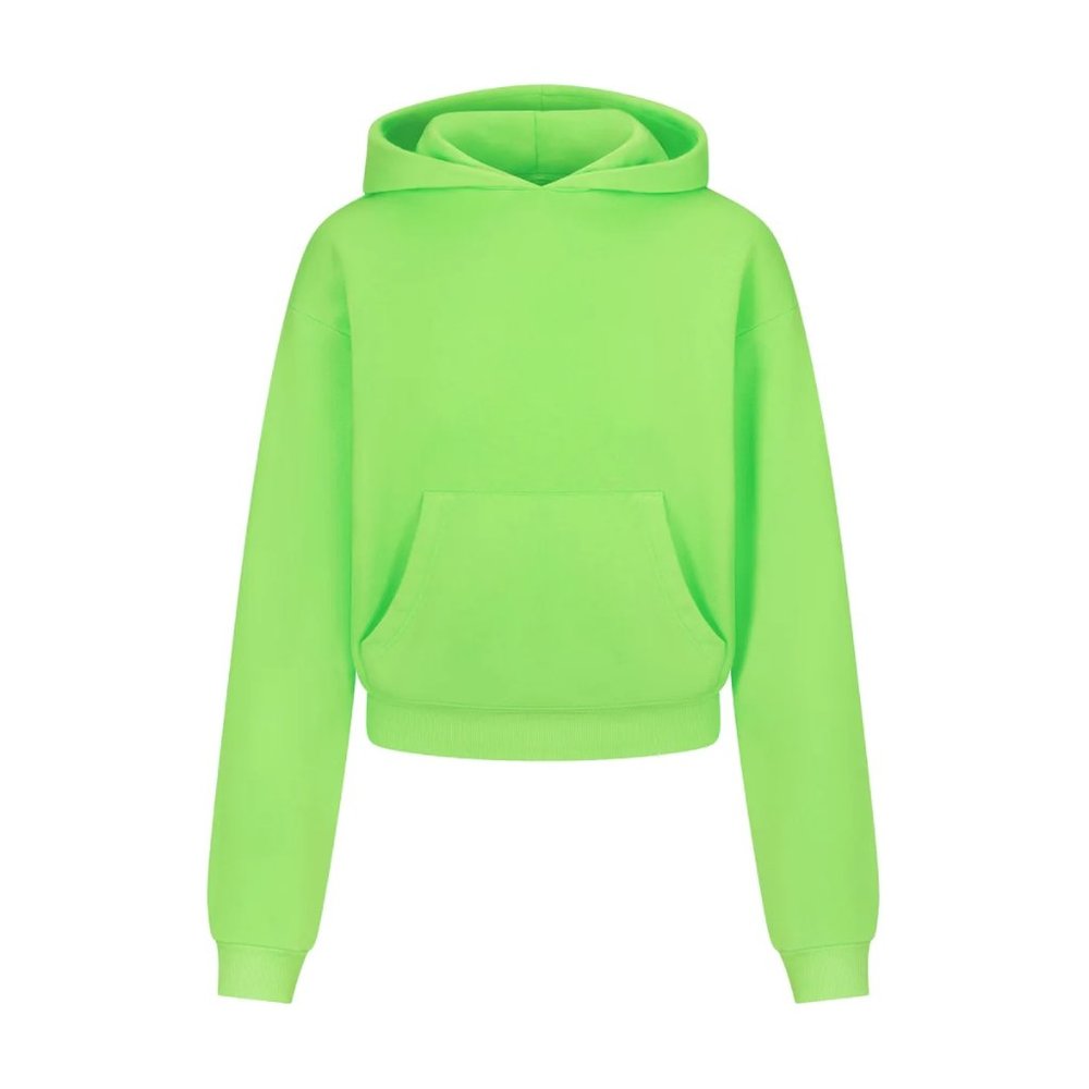 Skims Light French Terry Pullover Hoodie - Neon Green